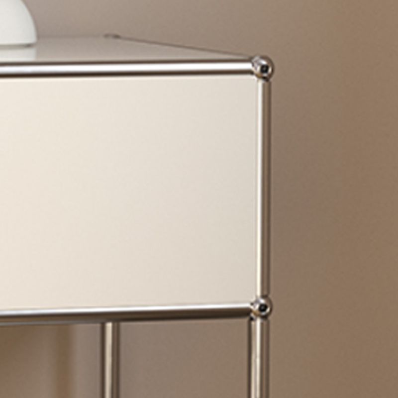 Tablette de chevet de lit en métal avec tiroir contemporain avec tiroir