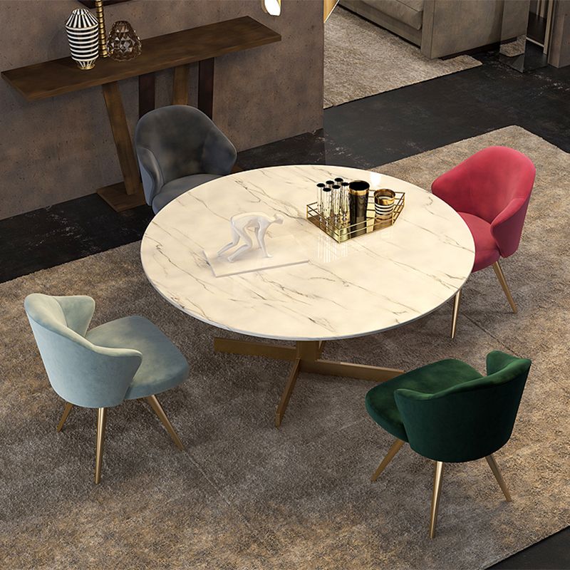 Contemporary Style Metal Dining Chair Dining Wingback Side Chair for Kitchen Clearhalo ' kitchen&dining_furn' 'Dining Chairs' 'Dining Tables & Seating' 'dining_chair' 'furn' 'furn_dining_chair' 'Furniture' 'furniture_dining_chair' 'Kitchen & Dining Furniture' 'kitchen' 1200x1200_afd150de-6678-4462-9bcf-bff2641cca93