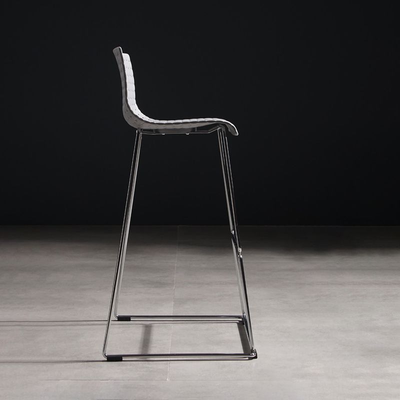 Contemporary Bar-stool Plastic Counter Bar Stool for Kitchen with Metal Legs