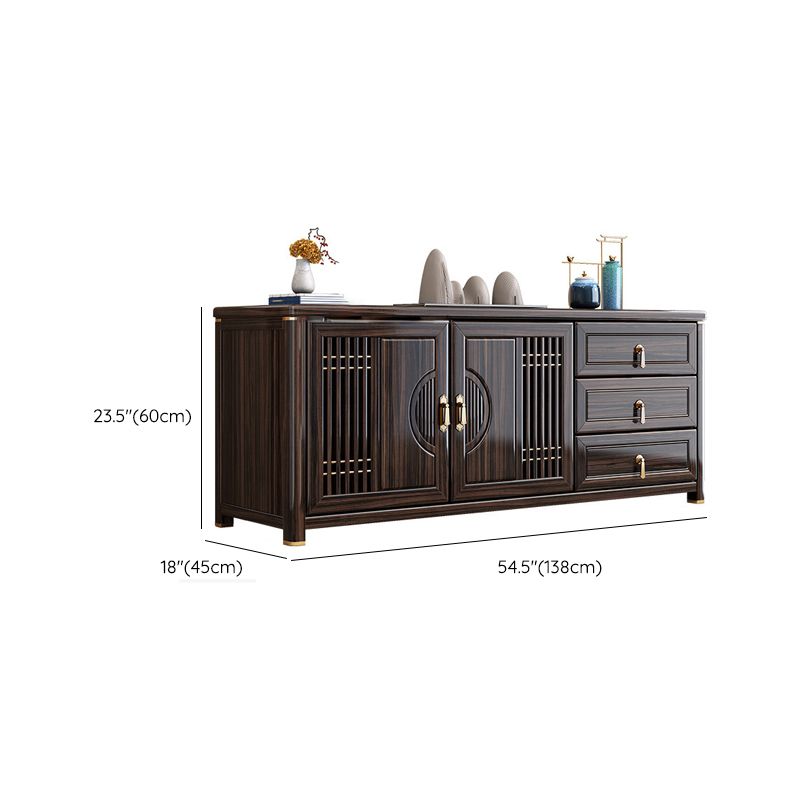 Vintage Brown Media Console Wood Stand Console with Drawers for Living Room Clearhalo 'furn' 'furn_tv_stands_entertainment_centers' 'Furniture' 'Living Room Furniture' 'TV Stands & Entertainment Centers' 'TV Stands & Media Storage Furniture' 'tv_stands_entertainment_centers' 1200x1200_afd2d92a-59fc-4cee-a6b3-4506c7a815ef