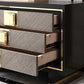 Glam TV Media Console Wood Media Console TV Stand with 3 Drawers