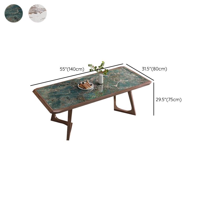 Stone Dining Set with Wooden Frame 1/4/5/7 Pcs Contemporary Dinette Set Clearhalo 'Dining Room Sets' 'Dining Tables & Seating' 'dining_room_set' 'furn' 'furn_dining_room_set' 'Furniture' 'Kitchen & Dining Furniture' 1200x1200_afd336a9-7094-4859-8538-c25455649167