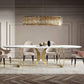 Rectangle Double Pedestal Furniture Luxury Style Stone Dining Room Collection Clearhalo 'Dining Tables & Seating' 'Dining Tables' 'dining_table' 'furn' 'furn_dining_table' 'Furniture' 'furniture_dining_table' 'Kitchen & Dining Furniture' 1200x1200_afd36d5b-82d7-4c6d-91a9-bc3d6f18da32