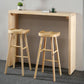 Rectangle Standard Height Bar Table Pine Solid Wood Bar Dining Table with Double Pedestal Clearhalo 'Bar Furniture' 'Bar Tables' 'bar_tables' 'furn' 'furn_bar_tables' 'Furniture' 'Kitchen & Dining Furniture' 1200x1200_afd3b296-5a34-4307-bffd-2ce9cddca1c1