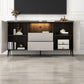Contemporary Faux Wood TV Stand 2 Drawers and 2 Doors TV Cabinet Clearhalo 'furn' 'furn_tv_stands_entertainment_centers' 'Furniture' 'Living Room Furniture' 'TV Stands & Entertainment Centers' 'TV Stands & Media Storage Furniture' 'tv_stands_entertainment_centers' 1200x1200_afd444b7-b4c1-41ee-bebd-aa02d2c778d0