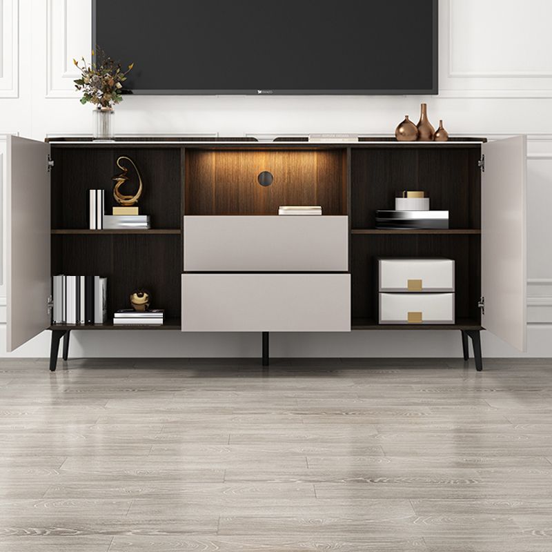 Contemporary Faux Wood TV Stand 2 Drawers and 2 Doors TV Cabinet Clearhalo 'furn' 'furn_tv_stands_entertainment_centers' 'Furniture' 'Living Room Furniture' 'TV Stands & Entertainment Centers' 'TV Stands & Media Storage Furniture' 'tv_stands_entertainment_centers' 1200x1200_afd444b7-b4c1-41ee-bebd-aa02d2c778d0