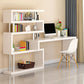 Contemporary White Credenza Desk Wood Pedestal Credenza Desk for Office