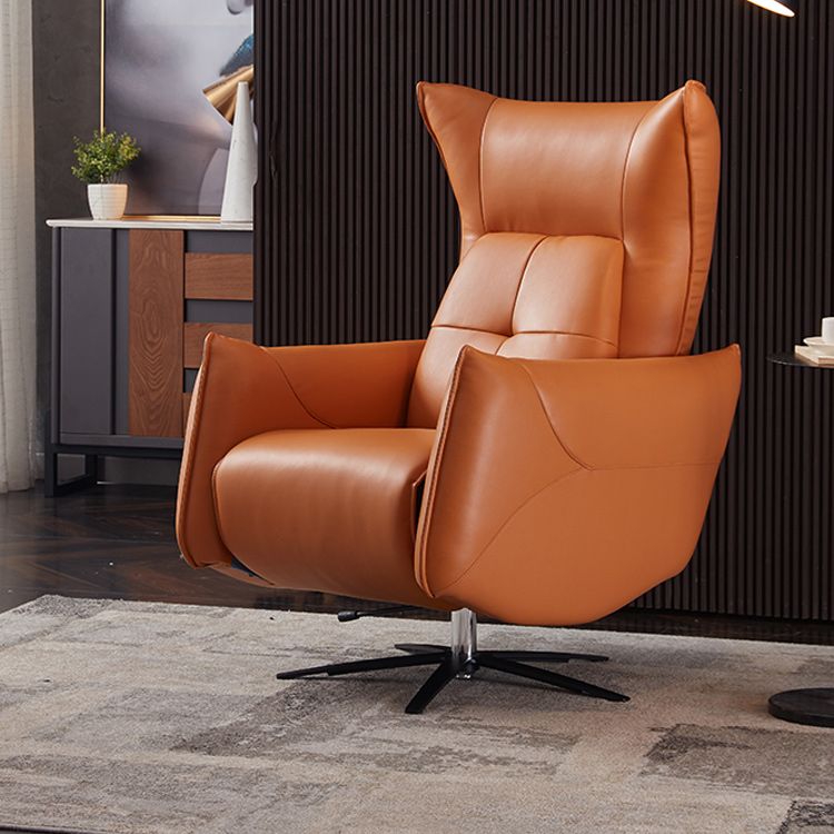 Genuine Leather Standard Recliner Swivel Base Recliner Chair With Legs Clearhalo 'Chairs & Seating' 'furn' 'furn_recliners' 'Furniture' 'Living Room Furniture' 'Recliners' 1200x1200_afd7f264-a15f-4932-90aa-18ec2f0a1f07