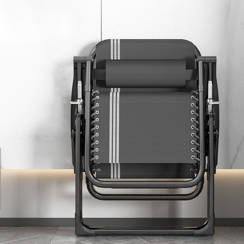 Sedia reclinabile con cornice metallica contemporanea