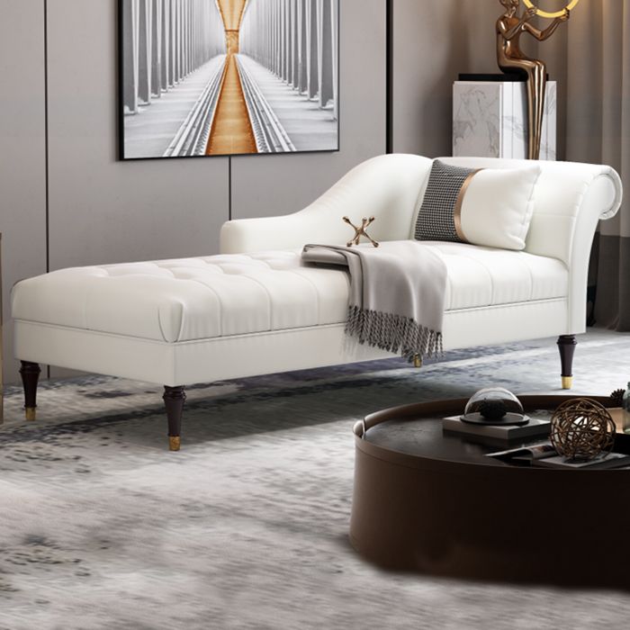 Glam Chaise Lounge Couch One Armed Chaise Lounge with Pillow