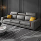 Dark Gray Faux Leather Sectional Sofa 35.43" Tall  Stain-Resistant Sofa