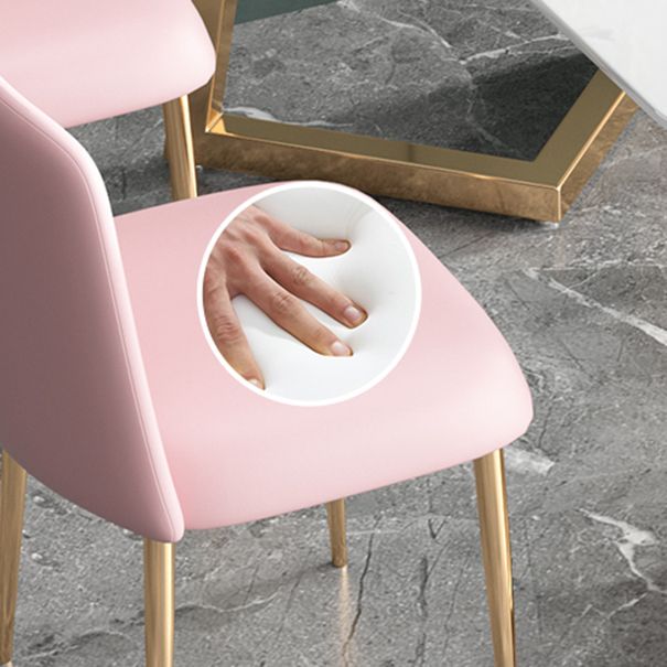 Glam Iron Dinette Set 1/2/5 Pieces Dining Table Set with Rectangle Sintered Stone Top Clearhalo 'Dining Room Sets' 'Dining Tables & Seating' 'dining_room_set' 'furn' 'furn_dining_room_set' 'Furniture' 'furniture_dining_room_set' 'Kitchen & Dining Furniture' 1200x1200_afdc7b81-c7e2-4b20-82d7-6ae9895294bf