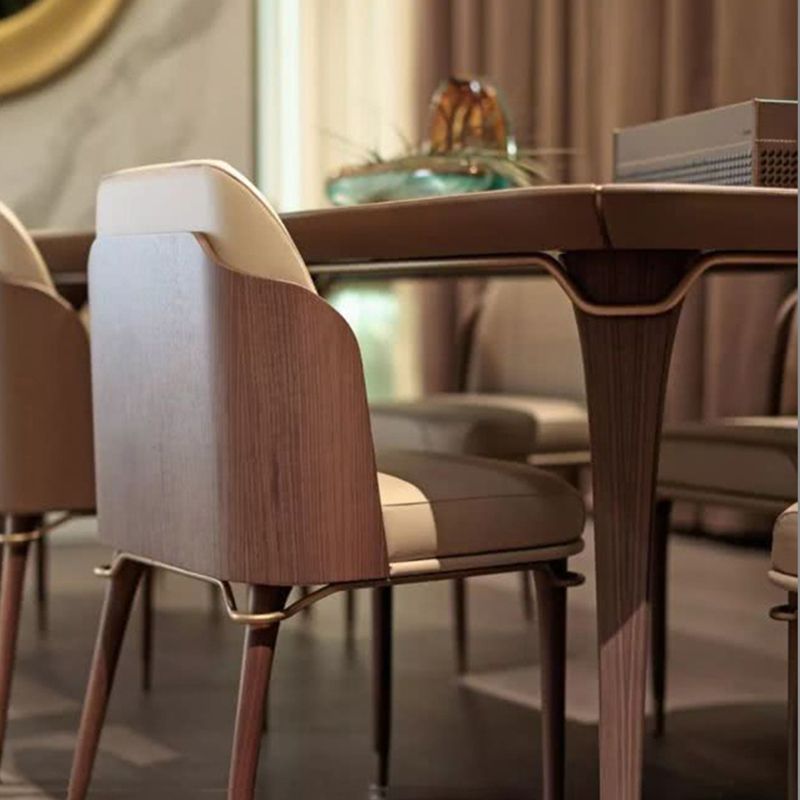 Glam Style Armless Chair Wood Parsons Side Chair for Kitchen 20"x20.8"x34.6" Clearhalo 'Dining Chairs' 'Dining Tables & Seating' 'dining_chair' 'furn' 'furn_dining_chair' 'Furniture' 'furniture_dining_chair' 'Kitchen & Dining Furniture' 1200x1200_afdd07c6-d697-4625-9430-f00ce9699a74
