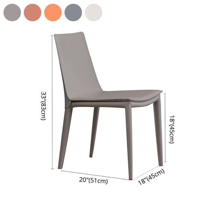 Contemporary Indoor Side Chair Solid Back Metal Upholstered Dining Room Chair Clearhalo ' kitchen&dining_furn' 'Dining Chairs' 'Dining Tables & Seating' 'dining_chair' 'furn' 'furn_dining_chair' 'Furniture' 'furniture_dining_chair' 'Kitchen & Dining Furniture' 'kitchen' 1200x1200_afddc97a-eaf4-42a6-b1ad-b703a249441a