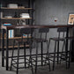 Industrial Style Bar Set 1/5 Pieces Solid Wood Rectangle Pub Dining Set for Indoor Clearhalo 'Bar Furniture' 'furn' 'furn_home_bar_bar_sets' 'Furniture' 'Home Bars & Bar Sets' 'home_bar_bar_sets' 'Kitchen & Dining Furniture' 1200x1200_afde3adc-f474-46ae-b327-c538f058a5ac