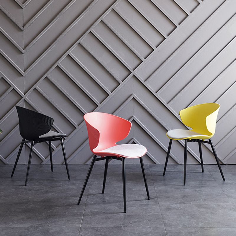 Contemporary Style Dining Chairs Armless Metal Side Wingback Chair for Kitchen Clearhalo ' kitchen&dining_furn' 'Dining Chairs' 'Dining Tables & Seating' 'dining_chair' 'furn' 'furn_dining_chair' 'Furniture' 'furniture_dining_chair' 'Kitchen & Dining Furniture' 'kitchen' 1200x1200_afdfc655-4e38-468e-bff7-e550aefb4caa