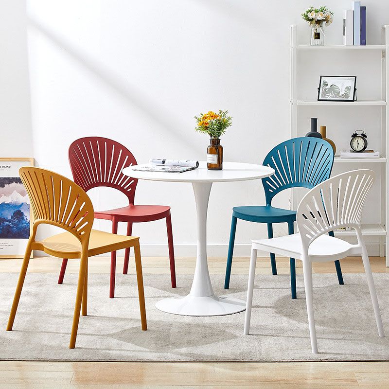 Modern Stackable Chair Dining Armless Open Back Chairs with Plastic Legs for Kitchen Clearhalo ' kitchen&dining_furn' 'Dining Chairs' 'Dining Tables & Seating' 'dining_chair' 'furn' 'furn_dining_chair' 'Furniture' 'furniture_dining_chair' 'Kitchen & Dining Furniture' 'kitchen' 1200x1200_afe138b0-5a9e-4bee-ba60-192d205f8146