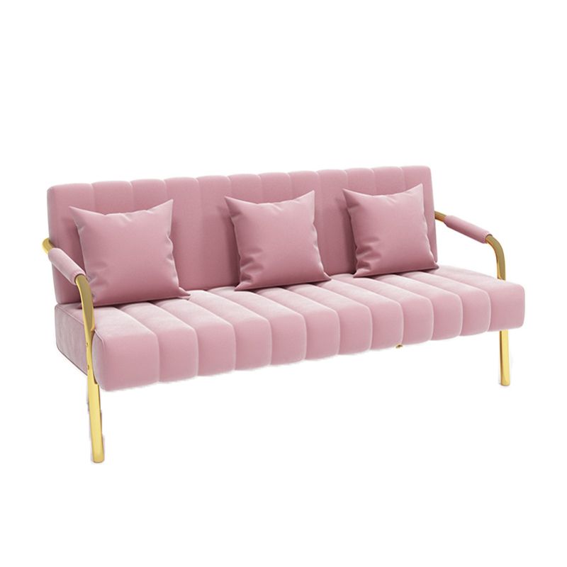 Velvet Recessed Arm Sofa Contemporary Standard Sofa with Sewn Pillow Back Clearhalo 'furn' 'furn_sofas' 'Furniture' 'Living Room Furniture' 'Sofa' 'sofas' 1200x1200_afe19331-9e22-4068-9858-a2fad623227a