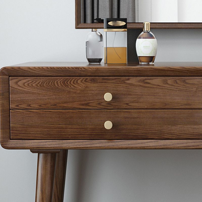 3-Drawer Vanity Makeup Table Set Traditional Mirrored Ash Vanity Clearhalo 'Bedroom Furniture' 'furn' 'furn_makeup_vanities' 'Furniture' 'Makeup Vanities' 'makeup_vanities' 1200x1200_afe31aa9-435f-4f27-b3ae-a1e8edf78213