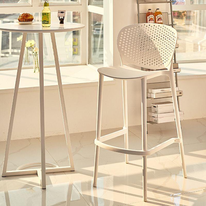 Nordic Style Bar-stool Plastic Counter Bar Stool for Kitchen Bar with Plastic Legs Clearhalo 'Bar Furniture' 'Bar Stools' 'bar_stools' 'furn' 'furn_bar_stools' 'Furniture' 'furniture_bar_stools' 'Kitchen & Dining Furniture' 1200x1200_afe327d0-619f-49ed-9323-9744da48dd2e