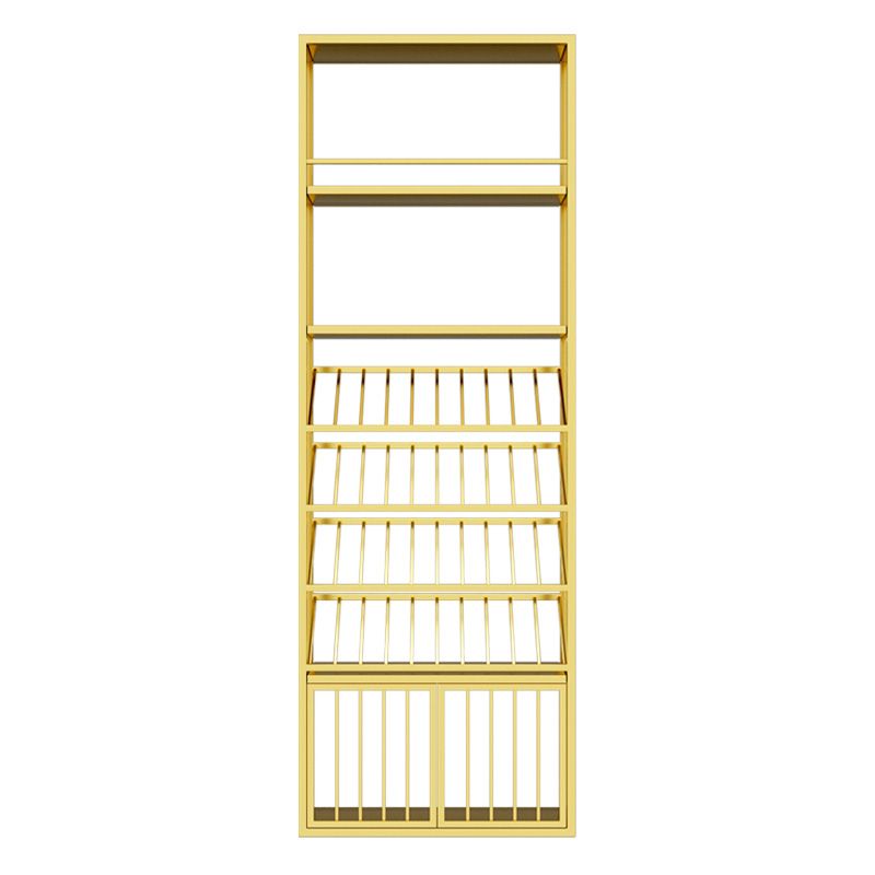 Glamfreie Weinregal Flaschenflaschenhalter in Gold freistehend