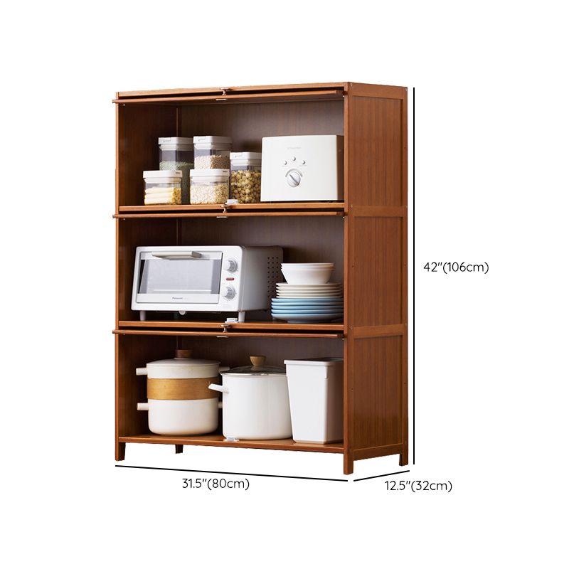 Server da pranzo di bambù Brown Celevaboard a buffet contemporaneo per casa