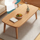 Modern Solid Wood Rectangular Coffee Table 4 Legs Folding Cocktail Table