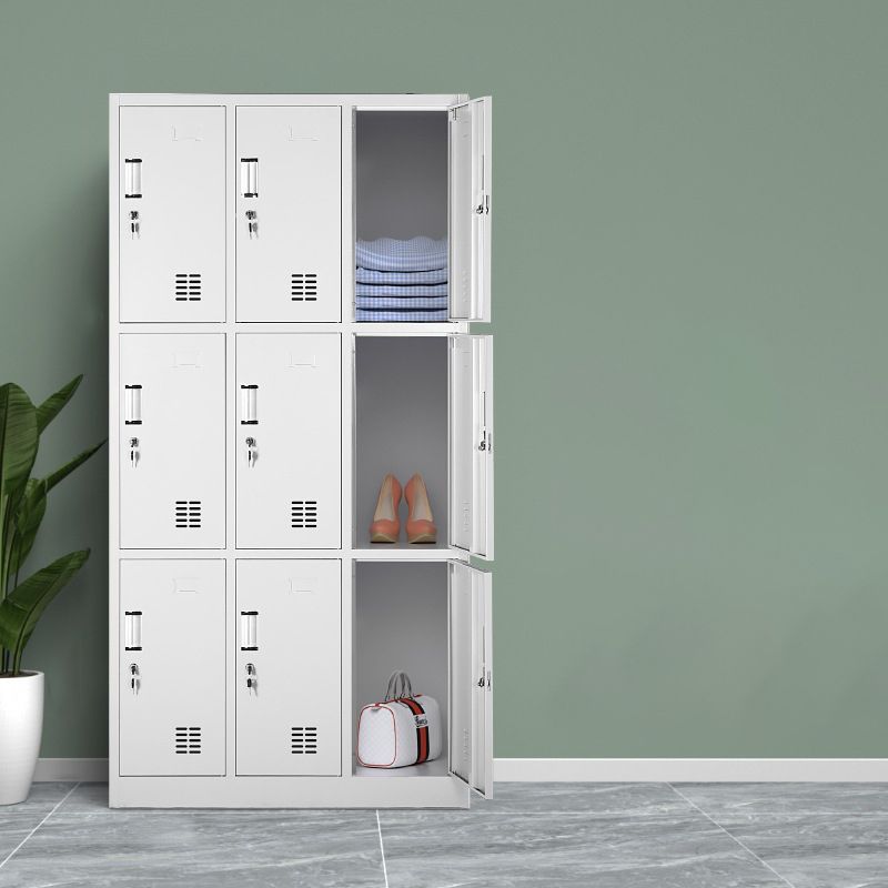 Contemporary Style Wardrobe Metal Home Wardrobe Closet with Locks