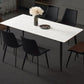 Industrial Kitchen Dinner Table Stone Rectangle 4 Legs Dining Table Clearhalo 'Dining Tables & Seating' 'Dining Tables' 'dining_table' 'furn' 'furn_dining_table' 'Furniture' 'Kitchen & Dining Furniture' 1200x1200_afe66fd0-eae0-4d4d-a866-7bcf8205d02f