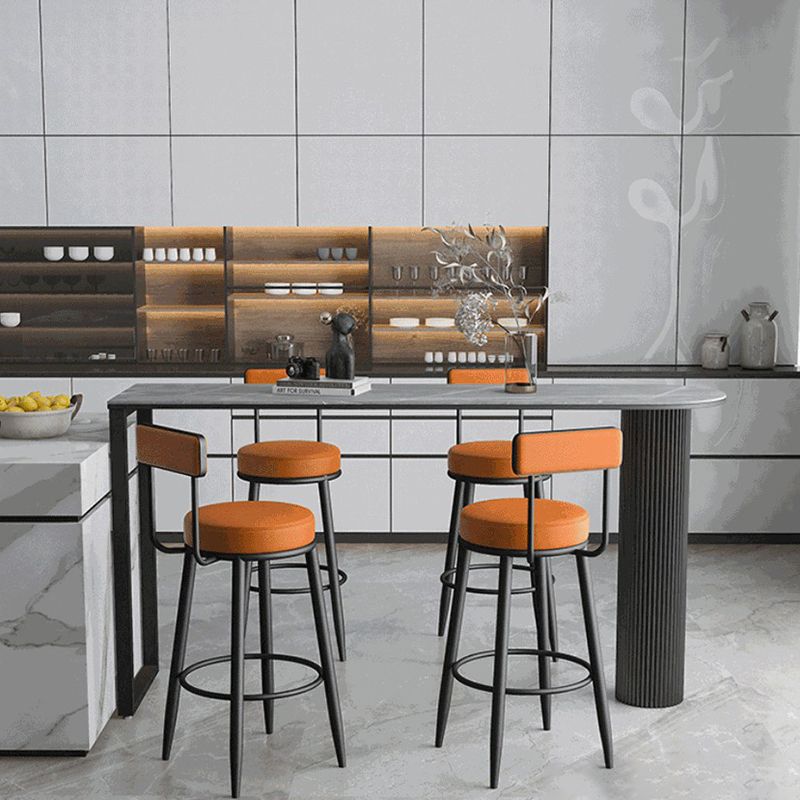 Specialty Pub Table Glam Double Pedestal Bar Height Bar Table for Living Room