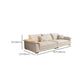 Eigentijdse massief houten kussen bovenarm Stain Resistant Fabric Sofa in beige
