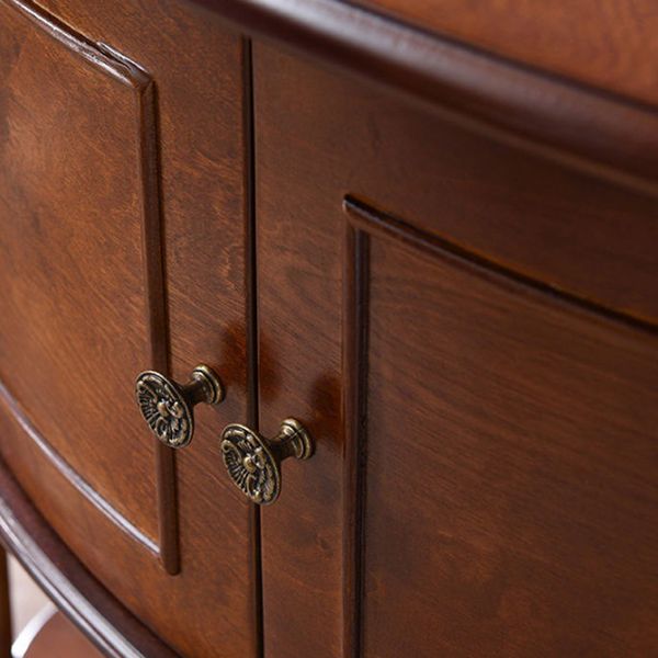 Mid-Century Modern Wooden End Table Half Moon Accent Table for Hall Clearhalo 'Console Tables' 'console_tables' 'Entry & Mudroom Furniture' 'furn' 'furn_console_tables' 'Furniture' 1200x1200_afea024e-7d9e-42c6-8248-e35bb3810264