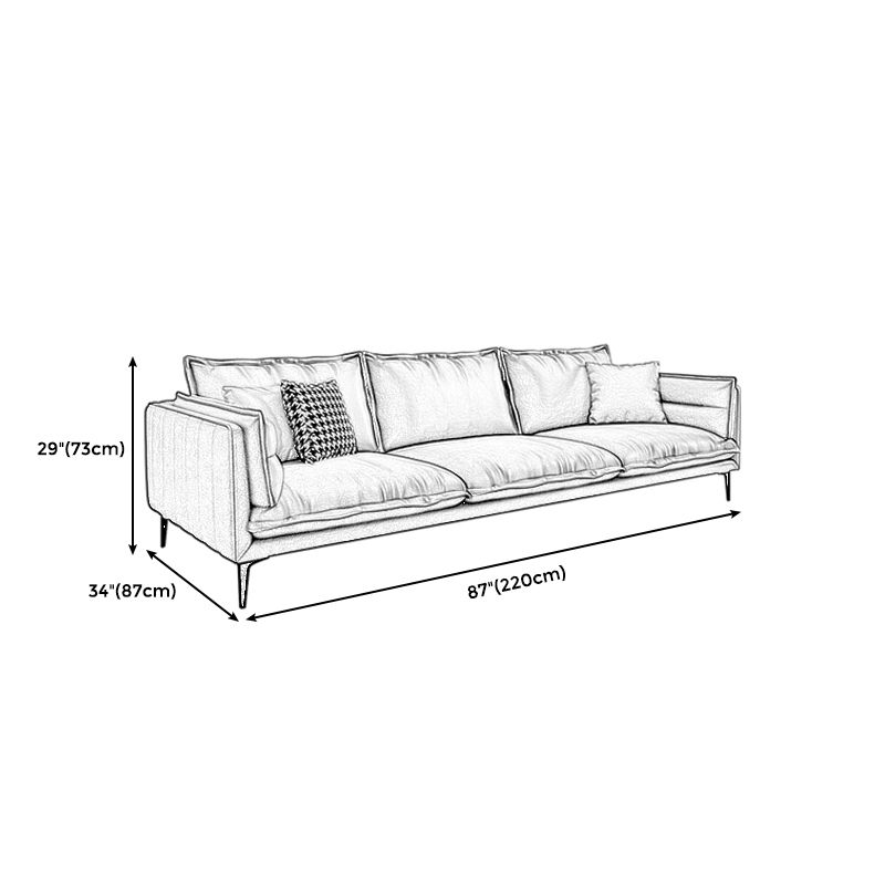 28.74" H Modern Pillow Top Arm Sofa with Cushion Back for Living Room, Brown Clearhalo 'furn' 'furn_sofas' 'Furniture' 'furniture_sofas' 'kitchen' 'kitchen_sofas' 'Living Room Furniture' 'Sofa' 'sofas' 1200x1200_afea4d76-b85b-42d8-baa5-b79142b372ee