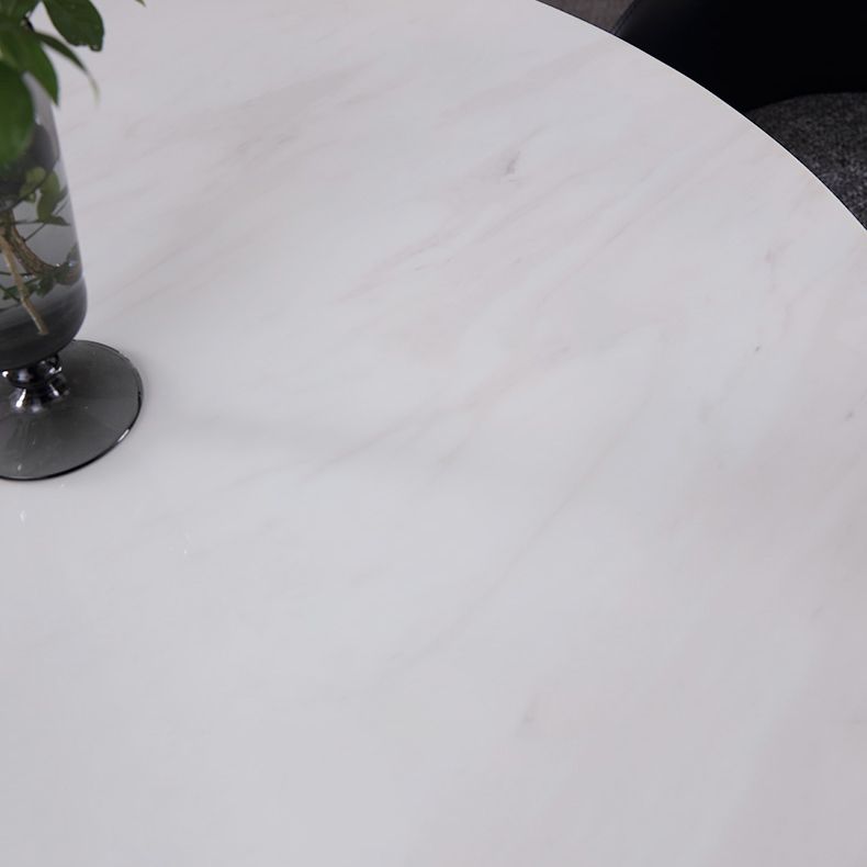 Modern Round Stone Dining Set 1/2/3/4 Pieces Dining Table Set with Padded Chairs Clearhalo 'Dining Room Sets' 'Dining Tables & Seating' 'dining_room_set' 'furn' 'furn_dining_room_set' 'Furniture' 'Kitchen & Dining Furniture' 1200x1200_afea7058-6a88-4471-aee4-94b908dcfc92