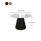 Glam Stone Dining Table Round Iron Table with Pedestal Casual Base Clearhalo 'Dining Tables & Seating' 'Dining Tables' 'dining_table' 'furn' 'furn_dining_table' 'Furniture' 'furniture_dining_table' 'Kitchen & Dining Furniture' 'kitchen' 'kitchen_dining_table' 1200x1200_afea80be-3602-4628-99a9-7eba3fe074aa