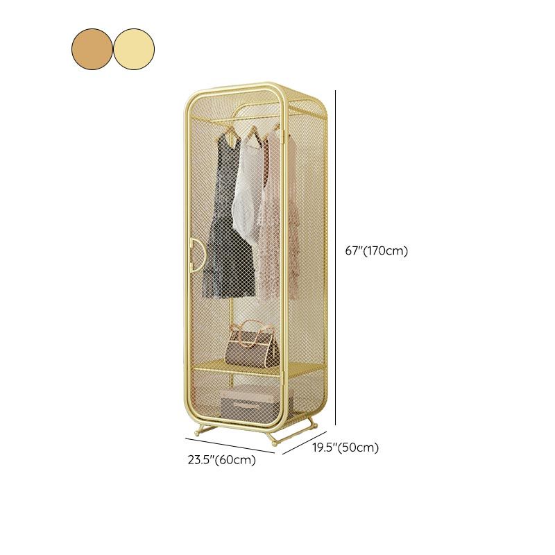 Armario de metal de dormitorio Estilo industrial Armario rectangular con puerta con puerta