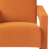 Nordic Square Arms Fabric Arms Included Fixed Back Accent Room Chair