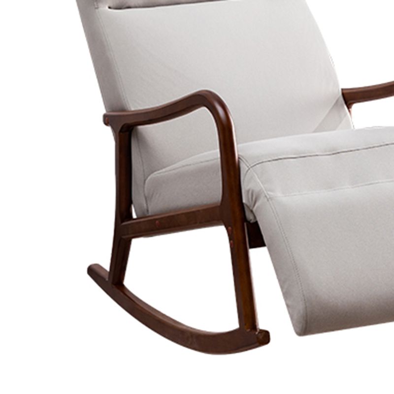 Wood Base Rocking Chair Leisure Upholstered Lazy Sofa Chair for Living Room Clearhalo 'Chairs & Seating' 'furn' 'furn_rocking_chairs' 'Furniture' 'Living Room Furniture' 'Rocking Chairs' 'rocking_chairs' 1200x1200_afebe827-9079-4ca7-8688-e1182807dd86