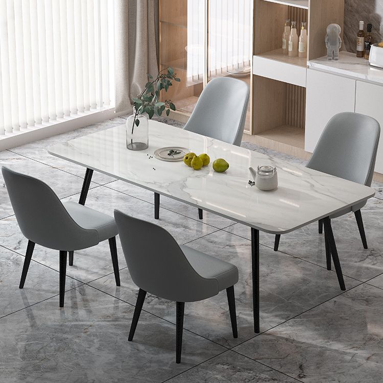 Modern 1/5/7 Pieces Dining Set Rectangle Stone Dining Table for Kitchen Dining Room Clearhalo 'Dining Room Sets' 'Dining Tables & Seating' 'dining_room_set' 'furn' 'furn_dining_room_set' 'Furniture' 'Kitchen & Dining Furniture' 1200x1200_afeccdf8-6828-4c64-8154-7228b33aa843