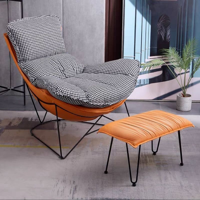 Balkon ligstoel luie schommelstoelen stof zachte gestoffeerde bankstoel