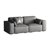 Faux Leather Modern Standard Sofa 37"W Square Arm Sofa Sofa Living Room Clearhalo 'furn' 'furn_sofas' 'Furniture' 'furniture_sofas' 'kitchen' 'kitchen_sofas' 'Living Room Furniture' 'Sofa' 'sofas' 1200x1200_aff272c6-092f-4ef1-b2eb-aca684579690