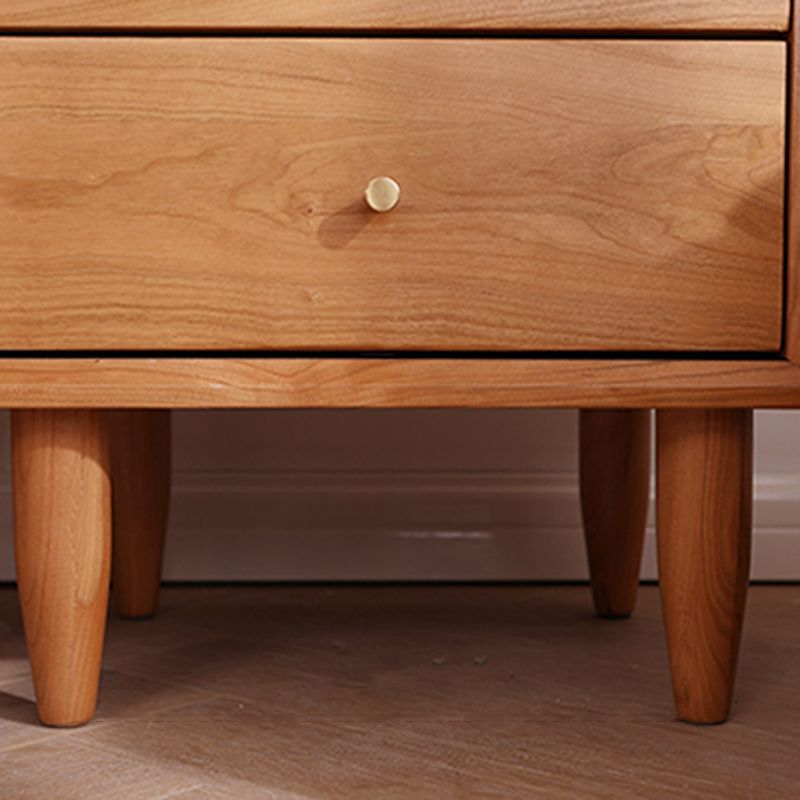 Moderner Stil Massive Holzglas Tür Sideboardschrank mit Lagerschubladen