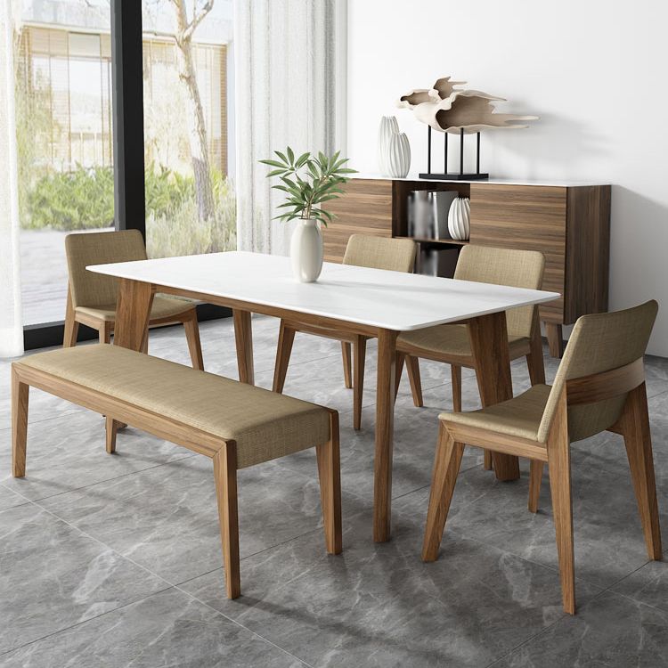 Scandinavian Style Linen Fabric Dining Chair Solid Back Armless Chairs (Set of 4) Clearhalo ' kitchen&dining_furn' 'Dining Chairs' 'Dining Tables & Seating' 'dining_chair' 'furn' 'furn_dining_chair' 'Furniture' 'furniture_dining_chair' 'Kitchen & Dining Furniture' 'kitchen' 1200x1200_aff3a0c8-5022-47e5-a99f-5ad3599b4c26