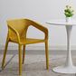 Modern Style Plastic Dining Armchair Open Back Stackable Dining Arm Chair