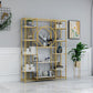 Iron Frame Etagere Bookshelf Vertical Manufactured Wood Shelf Bookcase for Office Clearhalo 'Bookcases' 'furn' 'furn_bookcases' 'Furniture' 'furniture_bookcases' 'Office Furniture' 1200x1200_aff4bcbf-2698-4c1c-9673-f69d6551e90b