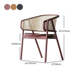 Wood Side Dining Chairs Nordic Style Open Back Dining Side Chair