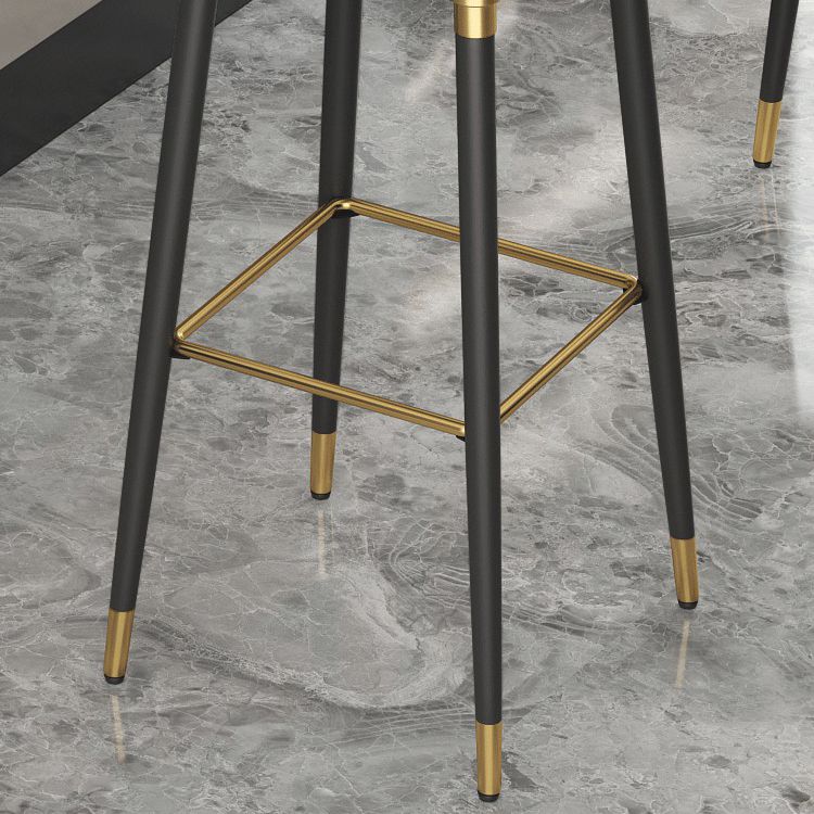 Glam Black Iron Barstool Simple Backless Indoor Tall Stool with Leather Seat Clearhalo 'Bar Furniture' 'Bar Stools' 'bar_stools' 'furn' 'furn_bar_stools' 'Furniture' 'furniture_bar_stools' 'Kitchen & Dining Furniture' 1200x1200_aff5ca07-a1e4-4798-b130-e93a311b07b1