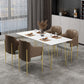 Glam 1/2/5/7 Pieces Dining Table Set Sintered Stone Table and Chair Set Clearhalo 'Dining Room Sets' 'Dining Tables & Seating' 'dining_room_set' 'furn' 'furn_dining_room_set' 'Furniture' 'furniture_dining_room_set' 'Kitchen & Dining Furniture' 'kitchen&dining_furn' 'kitchen' 1200x1200_aff63683-cd74-4939-9241-332c8bc79a9a