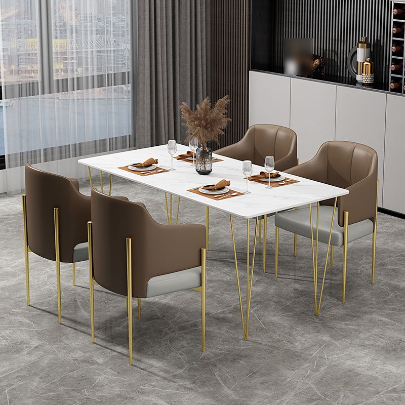 Glam 1/2/5/7 Pieces Dining Table Set Sintered Stone Table and Chair Set Clearhalo 'Dining Room Sets' 'Dining Tables & Seating' 'dining_room_set' 'furn' 'furn_dining_room_set' 'Furniture' 'furniture_dining_room_set' 'Kitchen & Dining Furniture' 'kitchen&dining_furn' 'kitchen' 1200x1200_aff63683-cd74-4939-9241-332c8bc79a9a