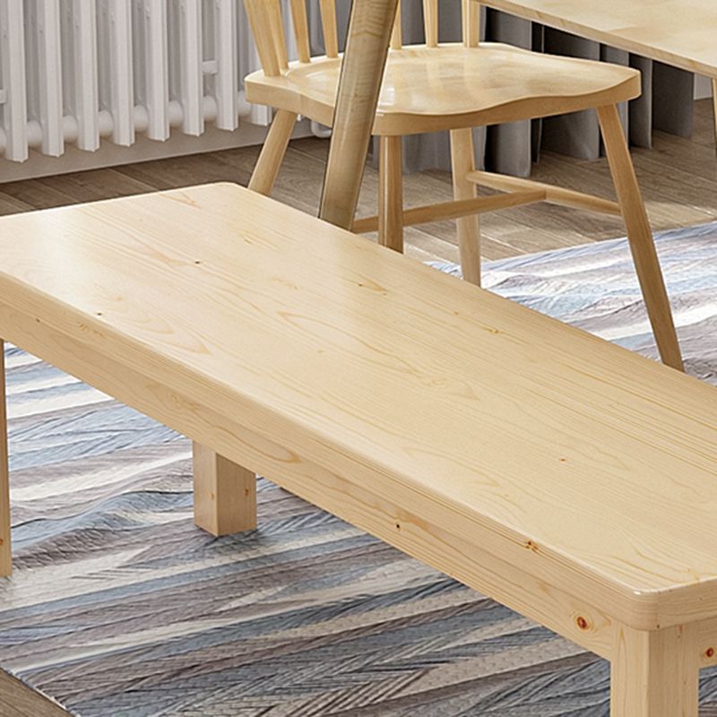 11.8" Wide Contemporary Seating Bench Solid Wood Bench with Squared Legs Clearhalo 'Benches' 'Chairs & Seating' 'furn' 'furn_benches' 'Furniture' 'Living Room Furniture' 1200x1200_aff64dde-156f-4e4f-97e2-cde4211ccbf6